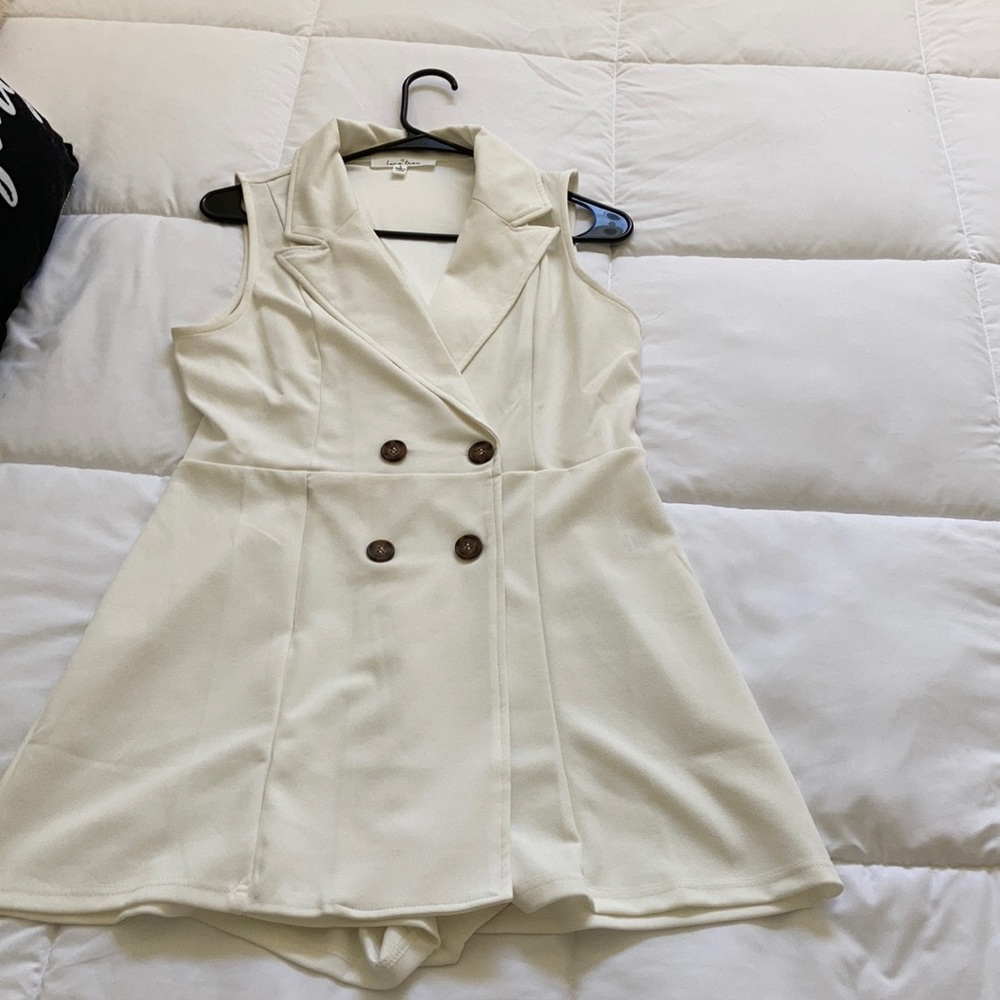 White romper suit looking